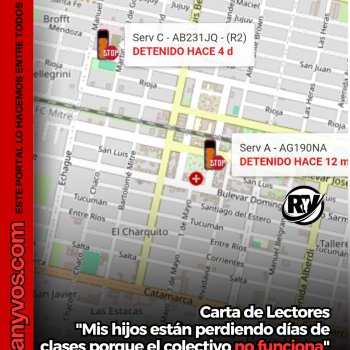 Carta de Lectores "Mis hijos están perdiendo días de clases porque el colectivo no funciona" Por @bormaruu